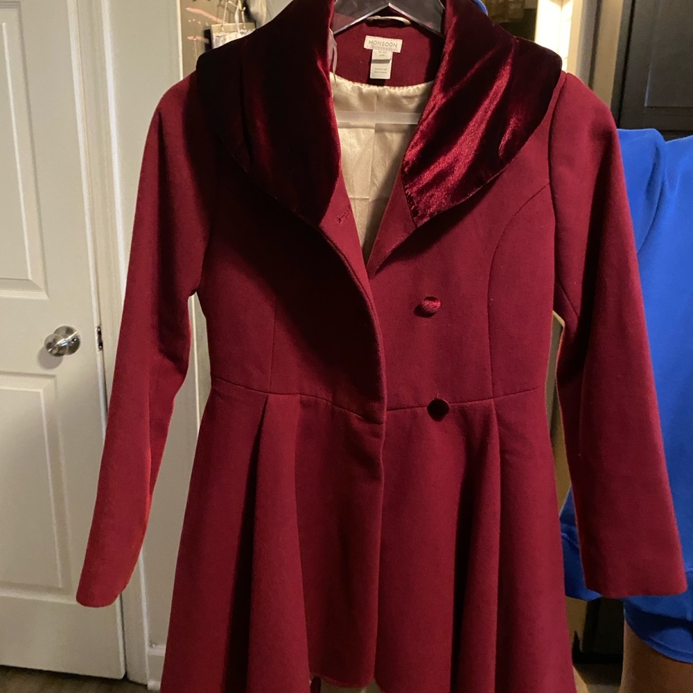 Monsoon Burgundy Kids Trench Coat